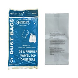 EnviroCare Replacement Vacuum Cleaner Dust Bags made to fit GE, Premier, Whirlwind, Everclean Swivel Top Canisters 5 Bags