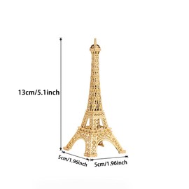 Eiffel Tower Statue, Romantic Paris Architecture Model Eiffel Tower Decor, Building Kits Decor Metal France Eiffel Tower, Model Building Kits Eiffel Tower for Home Decoration(size:13cm/5.1inch)