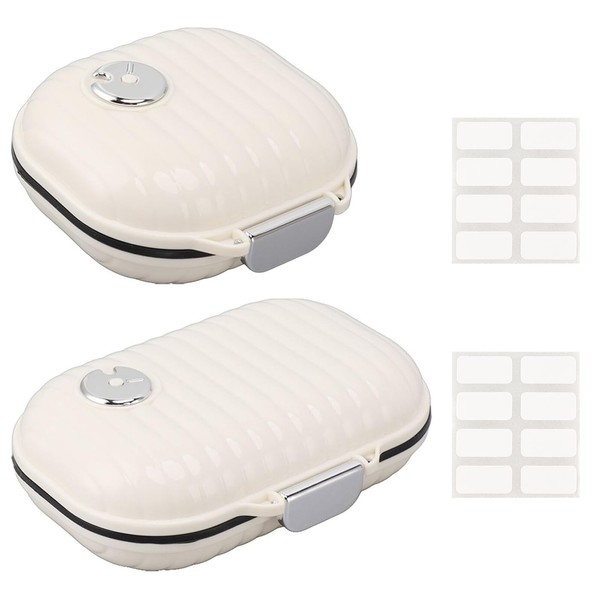 Pill Box 7 Days Medicine Box 2 Pieces 7 Days (Large + Small), Pill Box Small for Travel, Pill Box with Compartments, Medicine Organiser