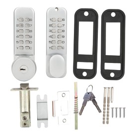 Door Lock Password Lock Double Sided Mechanical Outdoor Door Lock with Keys Easy Installation Hardware Product Electronic Keypad Deadbolt Home Supplies