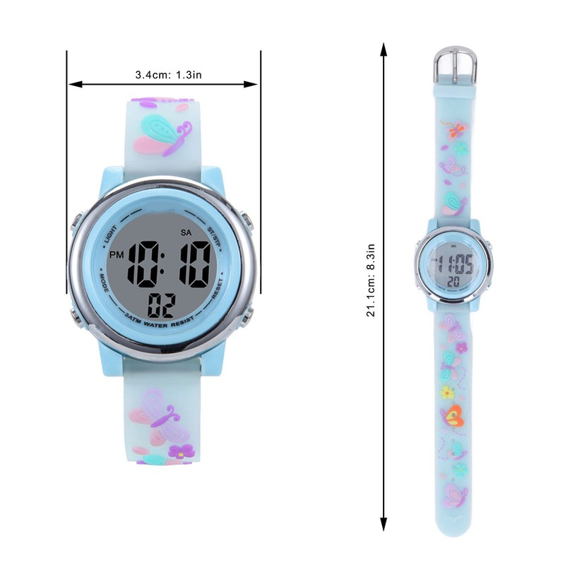 LED Kids Watch Waterproof Backlight Cartoon Digital Child Watch with