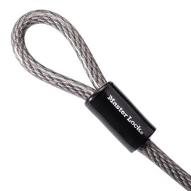 Master Lock Steel Bike Lock Cable, 30 ft. Long x 3/8 in. Diameter Vinyl Coated Cable with Looped Ends, 70DCC