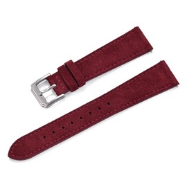 JWNSPA Super Soft Quick Release Suede Leather Watch Band – 18/19/20/22mm Universal Fit for Men Women Replacement Strap (Red, 20mm)