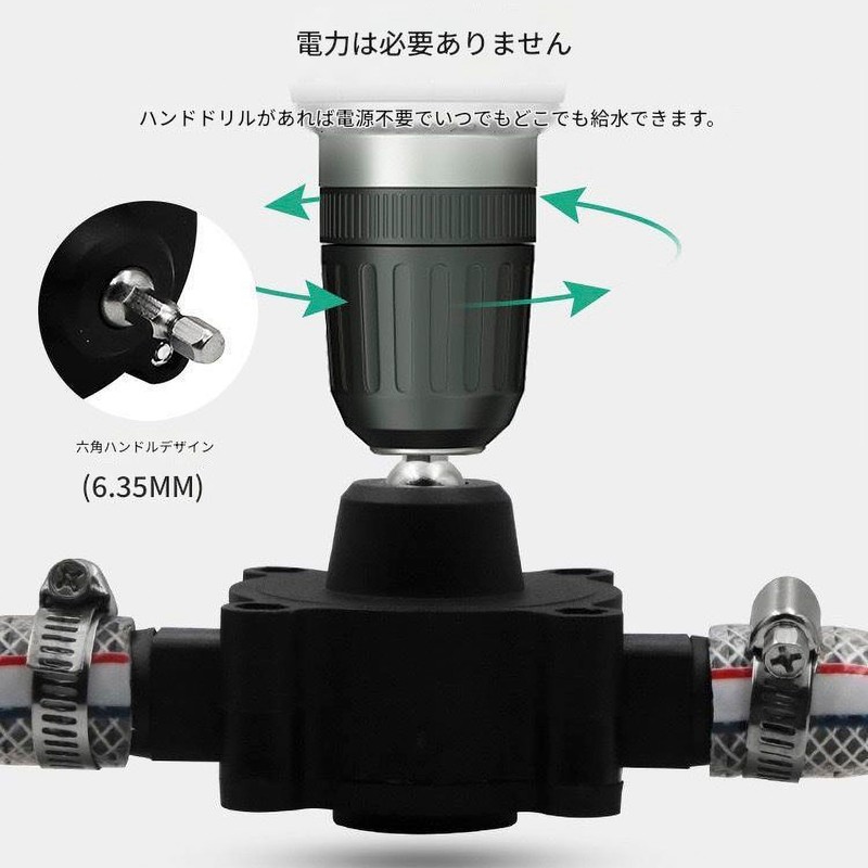 Audio Fan Mini Pump, Electric Drill Driven Pump, Portable, Self-Priming