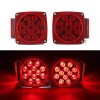 Proline 2 Square red+2X4" amber LED Submersible Light Trailer Tail