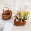 UKCOCO 2Pcs Mini Woven Storage Baskets with Handles | Small