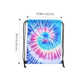 SUPVOX Drawstring Backpack Straps Gradient Dyed Storage Pouch for Beach and Travel Stylish and Portable for Men and Women