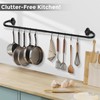 Mogaath 2Pack Hanging Pot Pan Rack, Heavy Duty 5/8'' Diameter