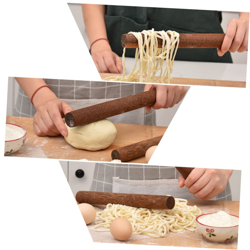 Zerodeko Practical Wooden Rolling Pin for Dough Pizza Making Solid