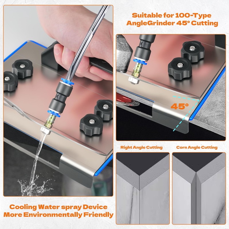 45° Tile Chamfering Tool with 4Pcs Diamond Saw Blades, Angle