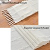 Wracra Cotton Linen Table Runner Farmhouse Style White Table Runner