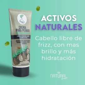 Crema Para Peinar Árbol Verde Anti Nudos Hidratación Biotina 180ml