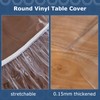 Clear Round Vinyl Fitted Tablecloth 48inch Waterproof Elastic Edge Plastic