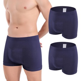 Mens Incontinence Underwear Washable Urinary Incontinence Underwear for Men Incontinence 2 Pack, Blue, Large