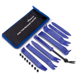 BEEWAY Auto Trim Removal Tool Set - 17in1 Car Upholstery Repair Kit/Fastener Remover/Pry Tools for Interior Trim Panel Door Window Audio Dashboard with Storage Pouch