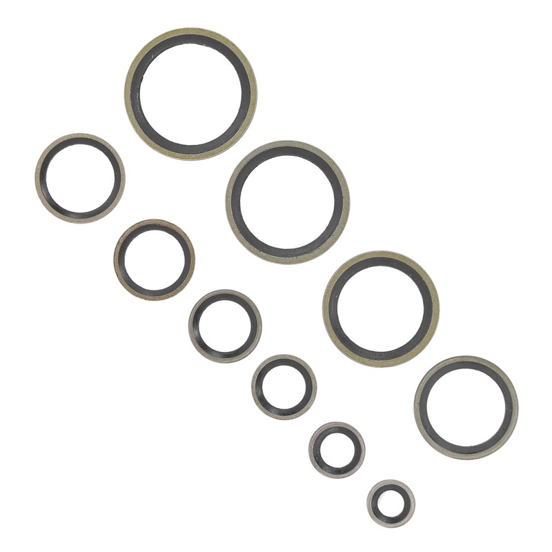 170PCS Set Drain Plug Gasket 10 Sizes Rubber and Metal