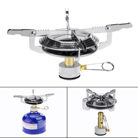 TopHomer Portable Camping Burner, Windproof 3800W Gas Stove for Backpacking, Foldable Camping Gas Burner with Piezo Ignition for BBQ Outdoor Cooking Hiking Fishing Picnic