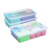 Naivees 3 Pack Plastic Storage Box with Multi-colour Storage Box