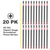 GEINXURN 20Pack Impact Tough #25 Torx 6 in. Insert Driver
