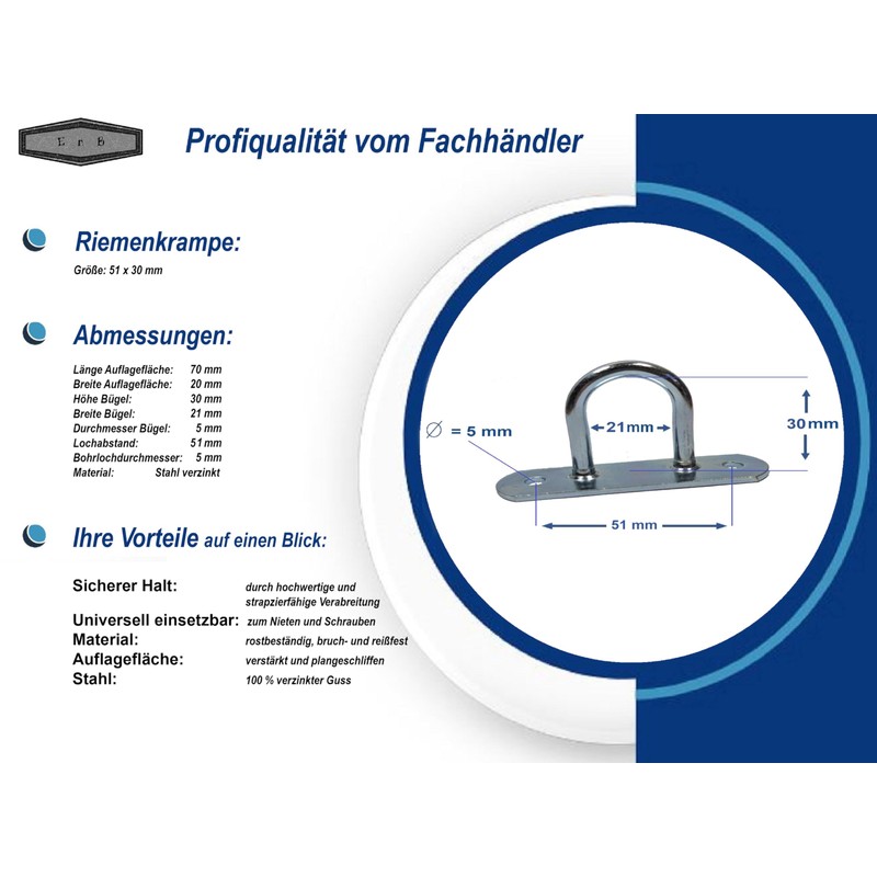 EnB, Clamp Clamp, Various Sizes, Extremely Resistant for Tarpaulin Attachment