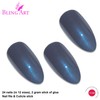 False Nails by Bling Art Grey Glitter Almond Stiletto 24