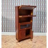 Town Square Miniatures Dollhouse Lawyers Bookcase Display Cabinet Hutch Walnut