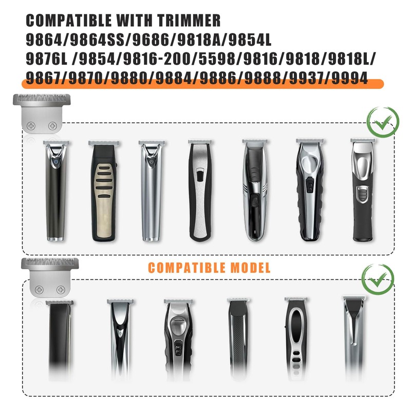 2 Pack T-Blade Detachable 40mm Replacement blades Compatible with Wahl