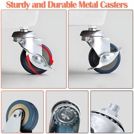 RIAMTGCX Rolling Plant Caddy Dolly with Wheels, 20" Heavy Duty Plant Stand on Casters for Planters, Wheeled Plant Roller Base for Indoor Outdoor Flower Pot, White, 1 Pack