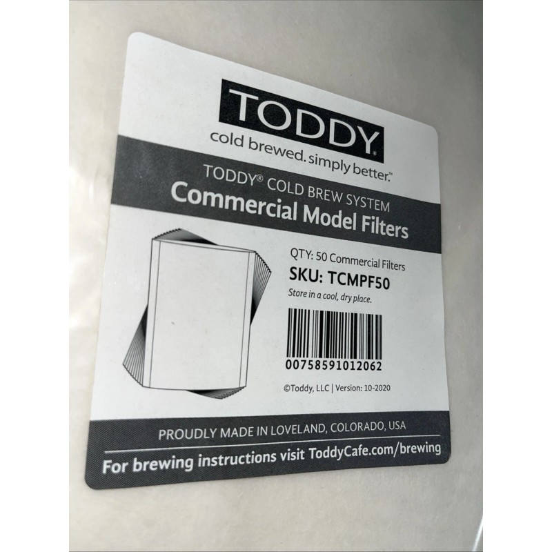 Toddy Products TCMPF50 Coffee Paper Filter - 50 / PK