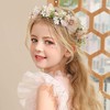 Campsis Princess Flower Girl Headpiece Pink Floral Crystal Headband Handmade