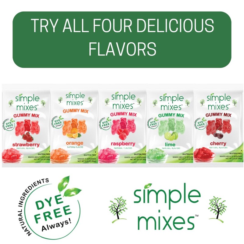 Simple Mixes Natural Gummy Mix, Healthy Snack, Dye-Free, No Gluten