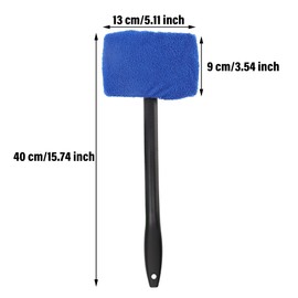 Car Windshield Cleaning Tool Fit for Auto Glass Wiper with 3X Washable Microfiber Pads and Handle Extendable