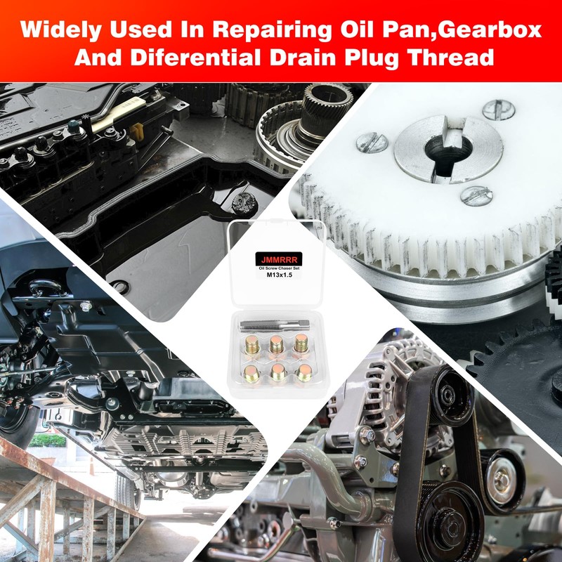 JMMRRR Oil Drain Plug Tap Thread Repair Kit M13 x