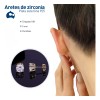 Bluelander Aretes Plata 925 Arracada Zirconia Gota Para Mujer Con