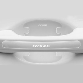 Raize ドアハンドルプロテクター 全シリーズ適用 車用パーツ ドアハンドル保護 傷防止 外装パーツ シール ステッカー カバー 専用ロゴ入り 取り付け簡単 8個セット (透明タイプ)