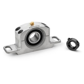 SuperATV Heavy Duty Cast Aluminum Carrier Bearing Compatible with Can Am Models (See Fitment) - Self Aligning and Greaseable