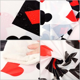 Oudain 6 Pcs Casino Poker Theme Party Tablecloth Decorations Las Vegas Party Decorations Poker Table Cover for Party Decoration Playing Card Favors Supplies Picnic, 108 x 54 Inches(Classic Style)