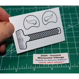 Minnesota Vikings Salute to Service Football Gumball Helmets *DIECUT DECALS ONLY