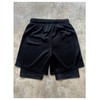 GORGLITTER Boy's Graphic Basketball Shorts 2 in 1 Anime Quick