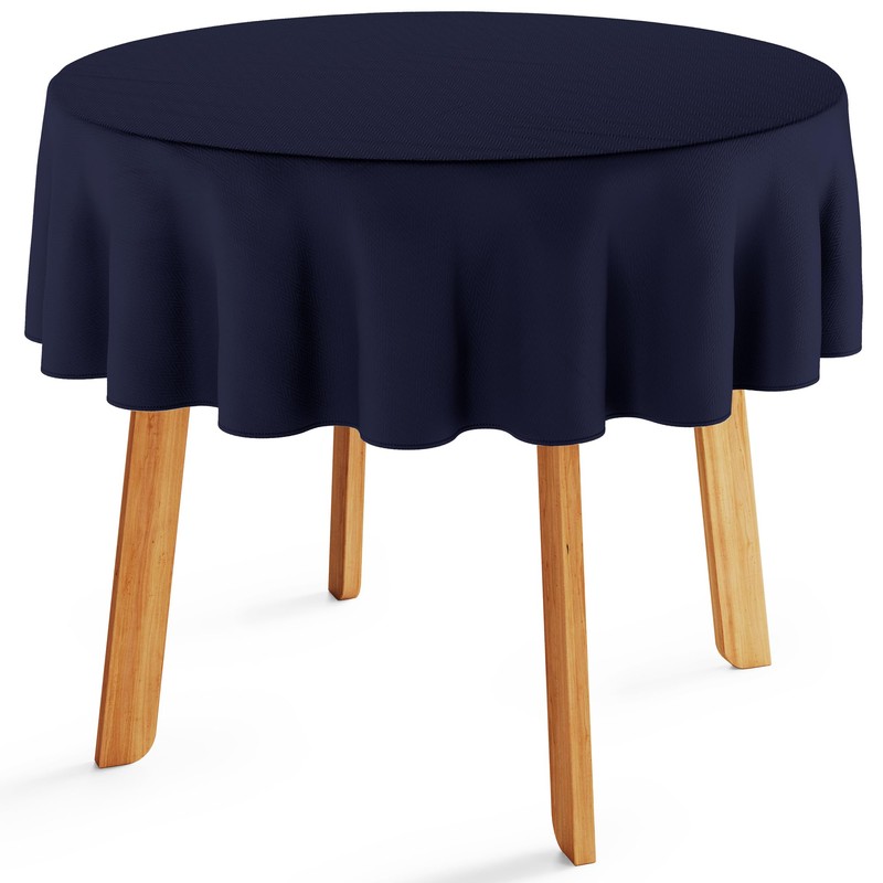 Filumi Tablecloth 110 x 110 cm Round Dark Blue Washable