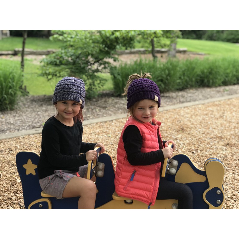 Funky Junque - Gorro de cola de caballo para niños,