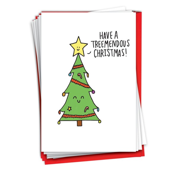 NobleWorks 12 Christmas Greeting Cards Bulk Box Set with 5