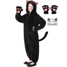 Ragelion Cat Costume Children Girls Animal Costume Children's Costume Cat Child Fancy Dress Costume Cat Plush Costume Children's Onesie (150)