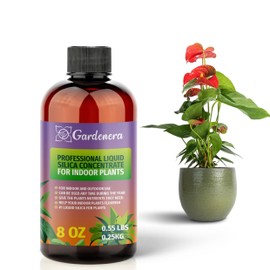 Premium Liquid Silica Plant Supplement - 8oz (250mL) - Indoor Plants Liquid Silica Boost Fertilizer - Stronger Stems & Healthy Leaves for All Indoor & Outdoor Plants (Makes 45 Gallons)
