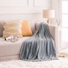 RECYCO Chenille Throw Blanket with Decorative Tassel Fringe Luxury Cozy