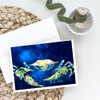 Caroline's Treasures Crab Blue Greeting Cards Pack of 8 Blank