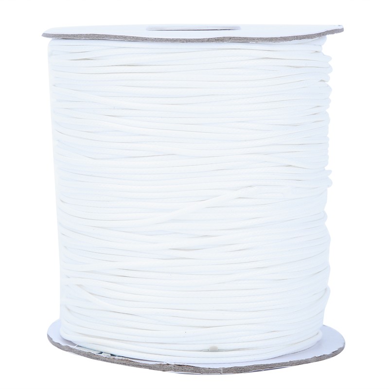 Wax Cord Round Environmental Protection for Leather Sewing HandKnitting Necklace(White