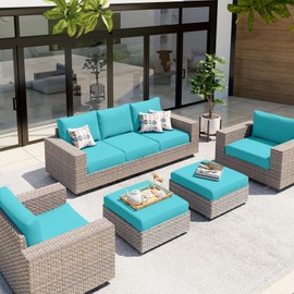 hyha Waterproof Couch Cushion Covers, Magic Sofa Covers Washable, Stretch Sofa Cushion Slipcovers, Waterproof Couch Slipcovers for Dogs Pets, Furniture Protector (1 Piece for Large, Peacock Blue)