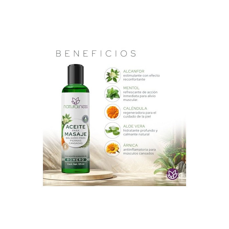 Naturalness Bálsamo Corporal para Masaje Terapéutico Piernas Cansadas 125 ml