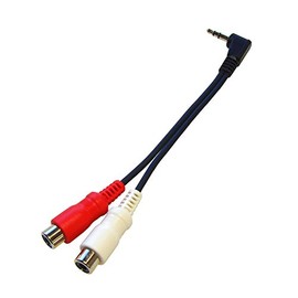 φ3.5mm Stereo Mini Plug (Male L) Plug and RCA / Pin Plug (Red / White) Female Cable/0.1m C-070